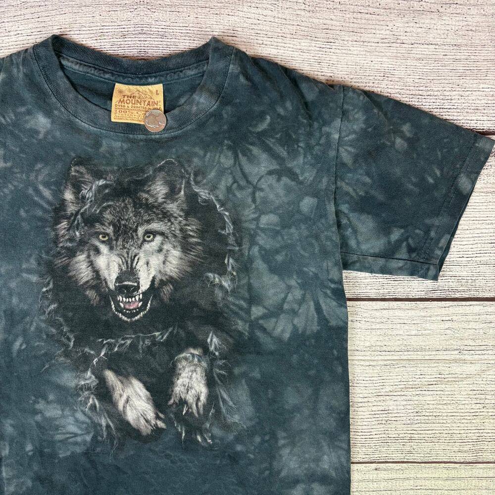 Vintage The Mountain Wolf Graphic Tie Dye T-shirt